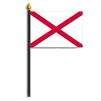 Alabama State Flag on Staff - Polyester