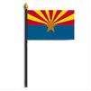 Arizona State Flag on Staff, 4x6", Polyester