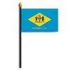 Delaware State Flag on Staff, 4x6", Polyester