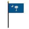 South Carolina State Flag on Staff, 4x6", Poly