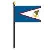 American Samoa Flag on Staff, 4x6", Rayon