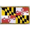 Maryland State Flag Frg w/pole hem, 3x5', Nyl