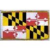 Maryland State Flag Frg w/pole hem, 4x6', Nyl