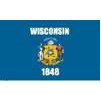 Wisconsin State Flag w/pole hem, 2x3', Nylon