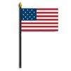 4" x 6" US Flag on Staff - Rayon