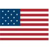 15 Star U.S. Flag w/pole hem, 3x5', Nylon