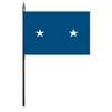 Air Force Major General Flag on Staff, 4x6", Rayon