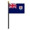 Anguilla Flag on Staff, 4x6", Rayon