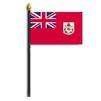 Bermuda Flag on Staff, 4x6", Polyester