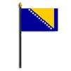 Bosnia-Herzegovina Flag on Staff, 4x6", Polyester