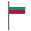 Bulgaria Flag on Staff, 4x6", Polyester