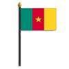 Cameroon Flag on Staff, 4x6", Polyester