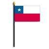 Chile Flag on Staff, 4x6", Polyester