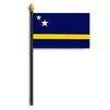 Curacao Flag on Staff, 4x6", Rayon