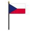 Czech Republic Flag on Staff, 4x6", Polyester