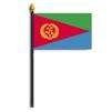 Eritrea Flag on Staff, 4x6", Polyester