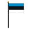 Estonia Flag on Staff, 4x6", Polyester