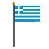 Greece Flag on Staff, 4x6", Polyester