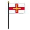 Guernsey Flag on Staff, 4x6", Rayon