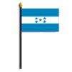 Honduras Flag on Staff, 4x6", Polyester