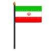 Iran Flag on Staff, 4x6", Polyester