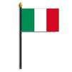 Italy Flag on Staff, 8x12", Polyester