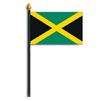 Jamaica Flag on Staff, 4x6", Polyester