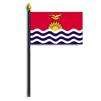 Kiribati Flag on Staff, 4x6", Polyester