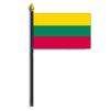 Lithuania Flag on Staff, 4x6", Polyester