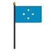 Micronesia Flag on Staff, 4x6", Polyester