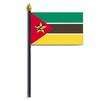 Mozambique Flag on Staff, 4x6", Polyester