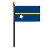 Nauru Flag on Staff, 4x6", Polyester