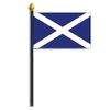 Scotland Flag on Staff, 4x6", Polyester