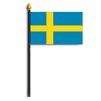 Sweden Flag on Staff, 8x12", Polyester