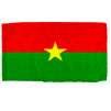 Burkina Faso Flag w/pole hem, 5x8', Nylon