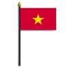 Vietnam Flag on Staff, 4x6", Polyester