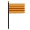 South Vietnam Flag on Staff, 4x6", Polyester