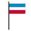 Serbia & Montenegro Flag on Staff, 4x6", Polyester