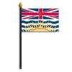 British Columbia Flag on Staff, 4x6", Polyester