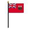 Manitoba Flag on Staff, 4x6", Polyester