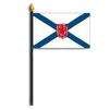 Nova Scotia Flag on Staff, 4x6", Polyester