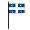 Quebec Flag on Staff, 4x6", Polyester