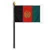 Afghanistan Flag on Staff, 4x6", Rayon