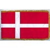 Denmark Flag Frg w/pole hem, 4x6', Nylon