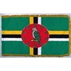 Dominica Flag Frg w/pole hem, 4x6', Nylon