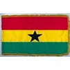 Ghana Flag Frg w/pole hem, 4x6', Nylon