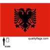 Albania Flag w/pole hem, 2x3', Nylon