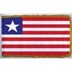 Liberia Flag Frg w/pole hem, 4x6', Nylon