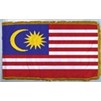 Malaysia Flag Frg w/pole hem, 4x6', Nylon