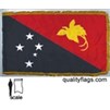 Papua New Guinea Flag Frg w/pole hem, 3x5', Nyl